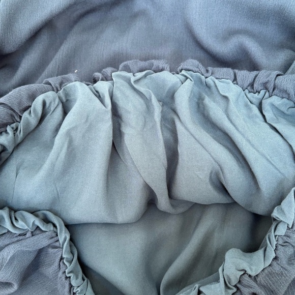 Blue Rail Peach/Pick Floral Embroidered Teal Blouse Lined Open Back Women’s XS - Picture 9 of 12